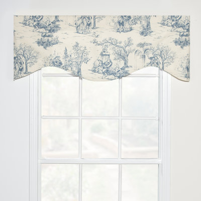 Jett Cotton Toile Scalloped Window Valance
