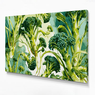 Vegetables Broccoli Sprouts Green Canvas Wall Art