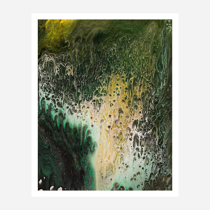 Creek Bed by Rachel Farmer - Print, 26" H x 32" W x 2" D, White Floater Frame Canvas
