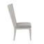 Chaise d'appoint Katia en lin gris clair et blanc vieilli (ensemble de 2)