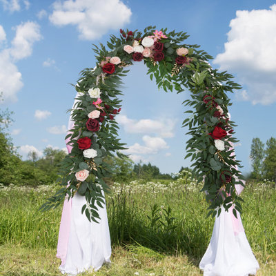 108A Guirlande de fleurs artificielles, guirlande de fleurs artificielles pour la décoration de mariage, guirlande de mariage