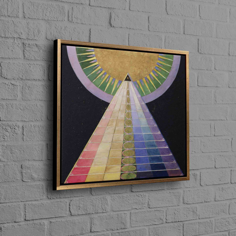 Print on Canvas, Framed Print without Mat, Gold, 70 cm H x 70 cm W