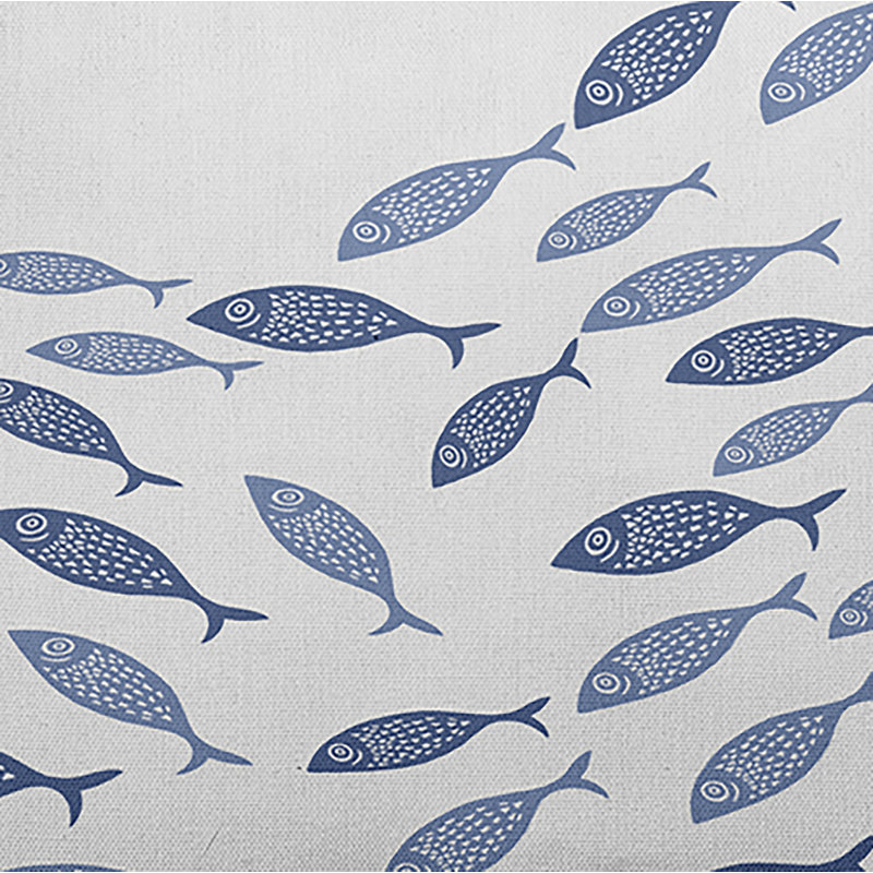 Housse de coussin d'extérieur rectangulaire Beach Insert, Bleu