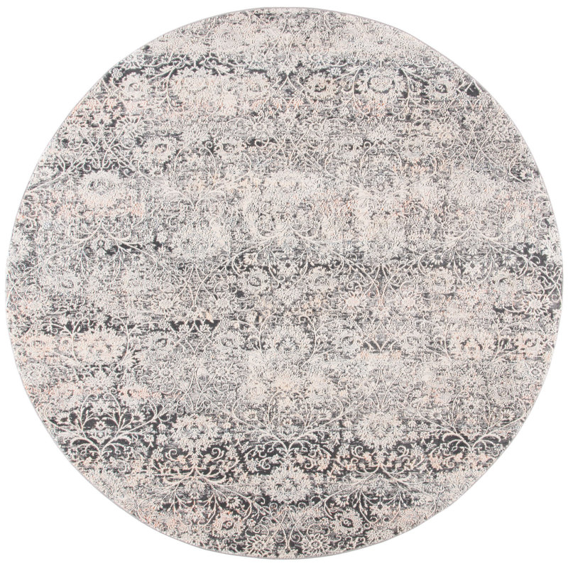 Willena Performance Floral Rug, Round 6'7"