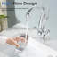 Robinet pour salle de bain Robinet pour salle de bain à un trou avec 2 poignées en cristal-122781632
