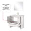 Meuble-lavabo blanc avec comptoir en quartz, robinet en nickel brossé et miroir de 28 po - H 36,45 po