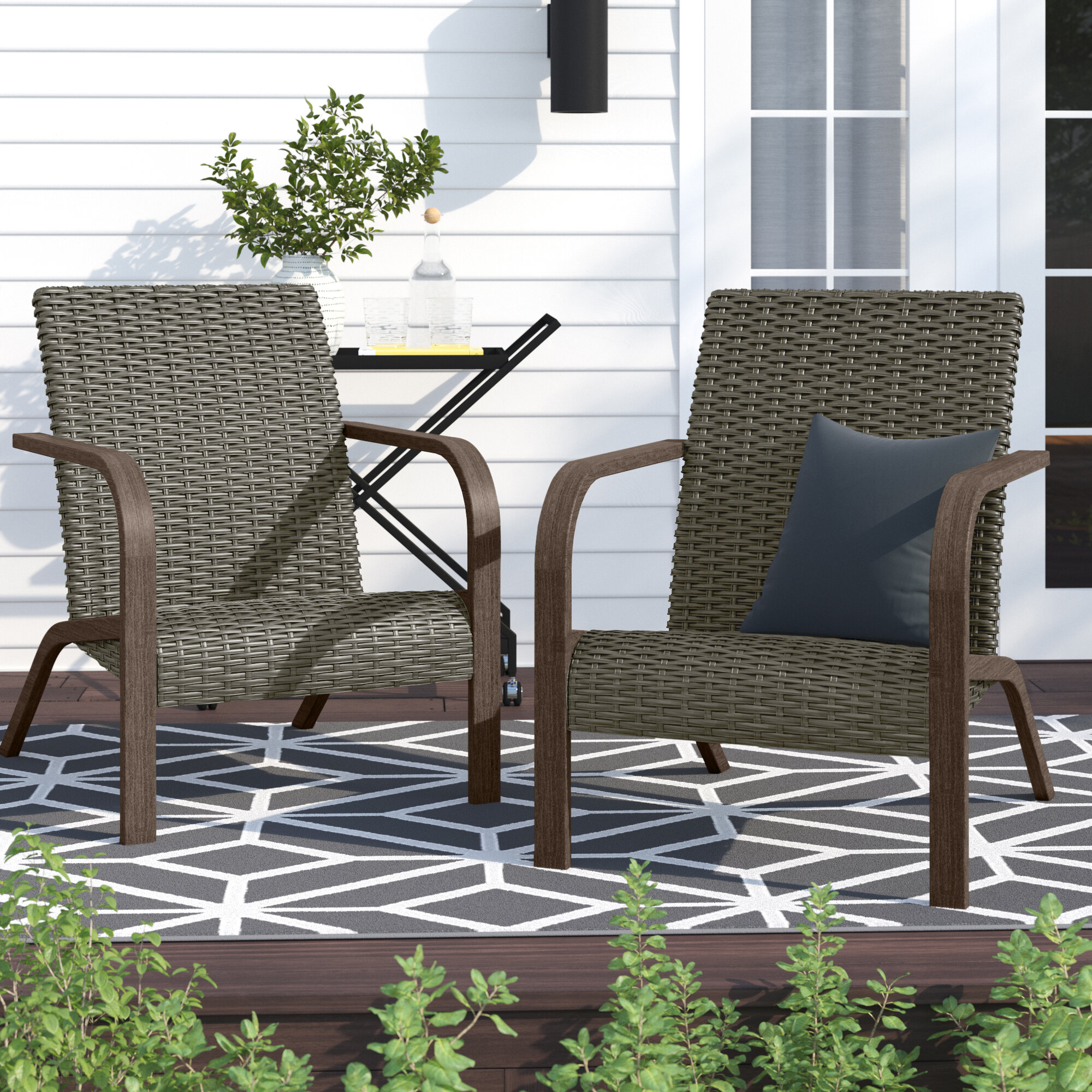 Kentwood resin wicker patio chair without cushion best sale alcott hill