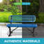 4 Ft. Outdoor Steel Bench With Backrest