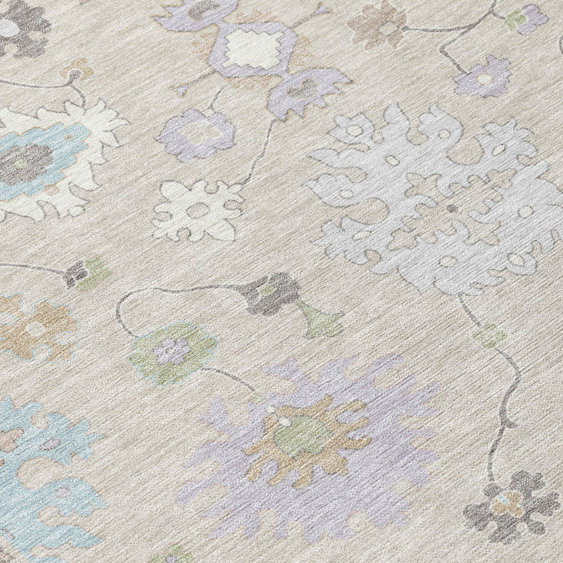 Machine Washable Indoor/Outdoor Chantille ACN2675 Global Rug, Linen, 9' x 12'