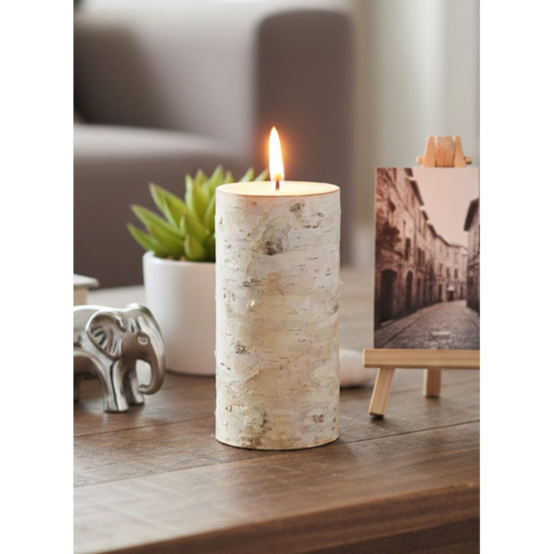 Bougie pilier 3 pièces, H 5,75 po x l 3 po x P 3 po