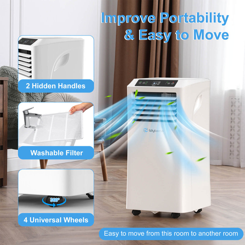 Wiytamo climatiseur portatif Wi-Fi 10000 BTU pour 450 pieds carrés Pi. avec télécommande incluse