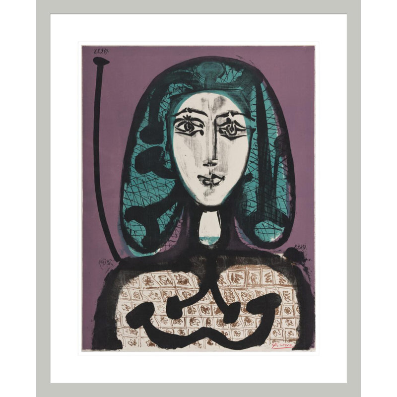 «Woman with Hairnet» par Pablo Picasso, impression giclée sur cadre, 28.77" H x 23.5" W