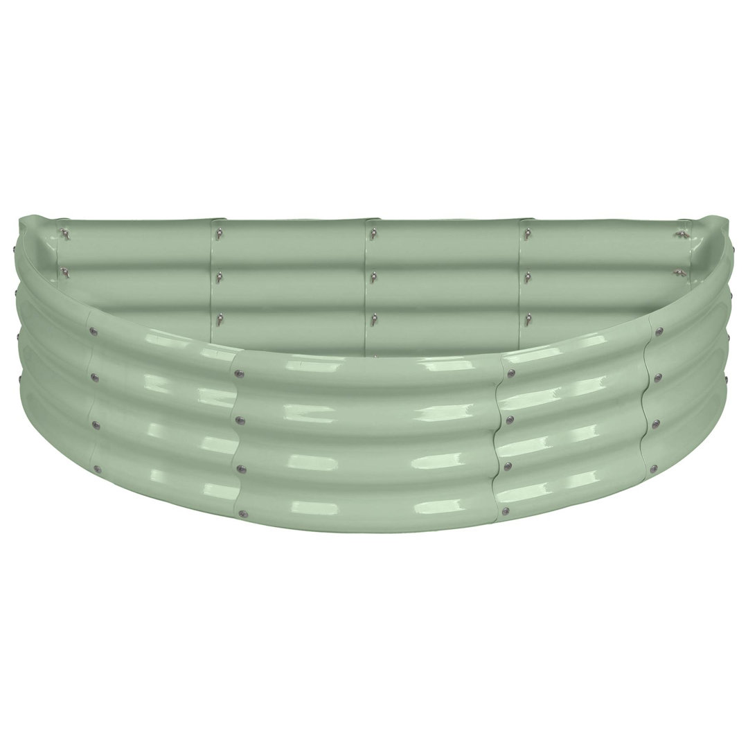 Harbour Housewares Unisex Green Raised Garden Bed - Semi-Circle Bottomless Galvanised Steel Planter 120 X 60Cm In | Size: 120 X 60 Cm - Image 5