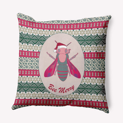 Geometric Polyester Indoor/Outdoor Throw Pillow