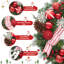 Guirlande de Noël 6 pi avec 20 lumières DEL blanc chaud, pommes de pin et baies rouges pour le manteau, la fenêtre et les escaliers