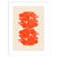 «Orange Floral Silhouettes» par Ortanza, impression sur bois encadrée-716306355-716306361