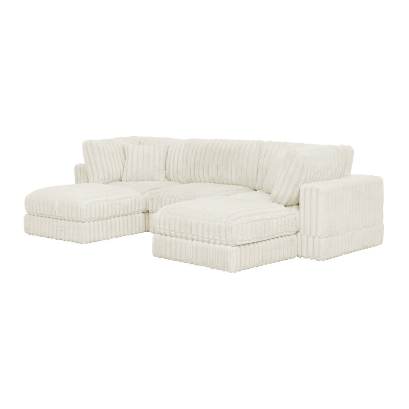 Cloud Haven Modular Sectional, Cream Corduroy