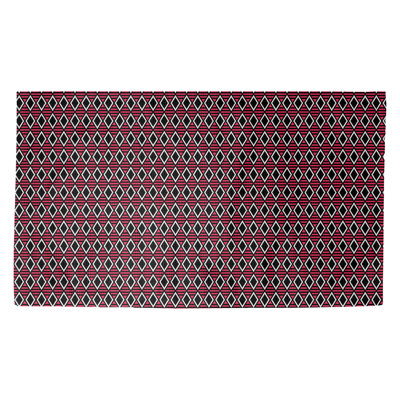 Tapis brun à carreaux géométriques Avicia
