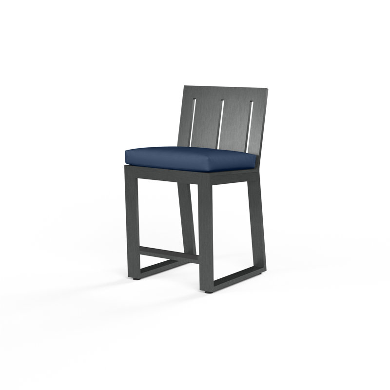 Redondo Outdoor Bar Stool, Bar Stool (30" Seat Height), Canvas Natural Sunbrella® Canvas