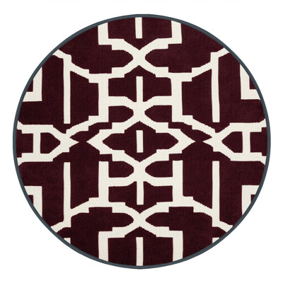 Machine Washable Trellis Red Area Rug