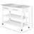 Kitchen Island with Stainless Steel Top, Open Shelves, and Drawers