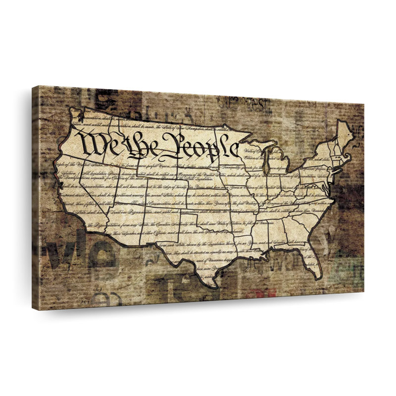 We We People USA, reproduction d'art sur toile, H 32 po x l 48 po x P 1,25 po