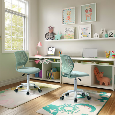 Height Adjustable Desk Chair with Wheels,Swivel Home Office Chair with Mesh Cushion set of 2