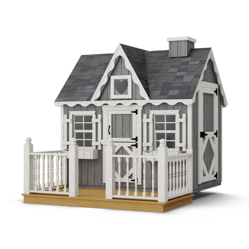 Maisonnette d'extérieur en bois de style victorien, 4 pi x 6 pi, Non, Oui