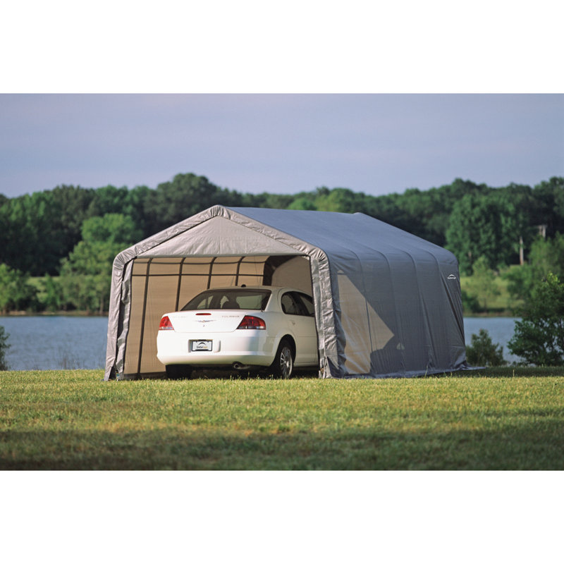 Abri de garage 13 pi x 24 pi ShelterCoat, Gris