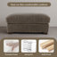 40.15cm Wide Rectangle Solid Colour Footstool Ottoman-881378022