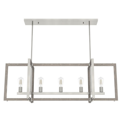 Woodburn 5 Light Linear Geometric Chandelier
