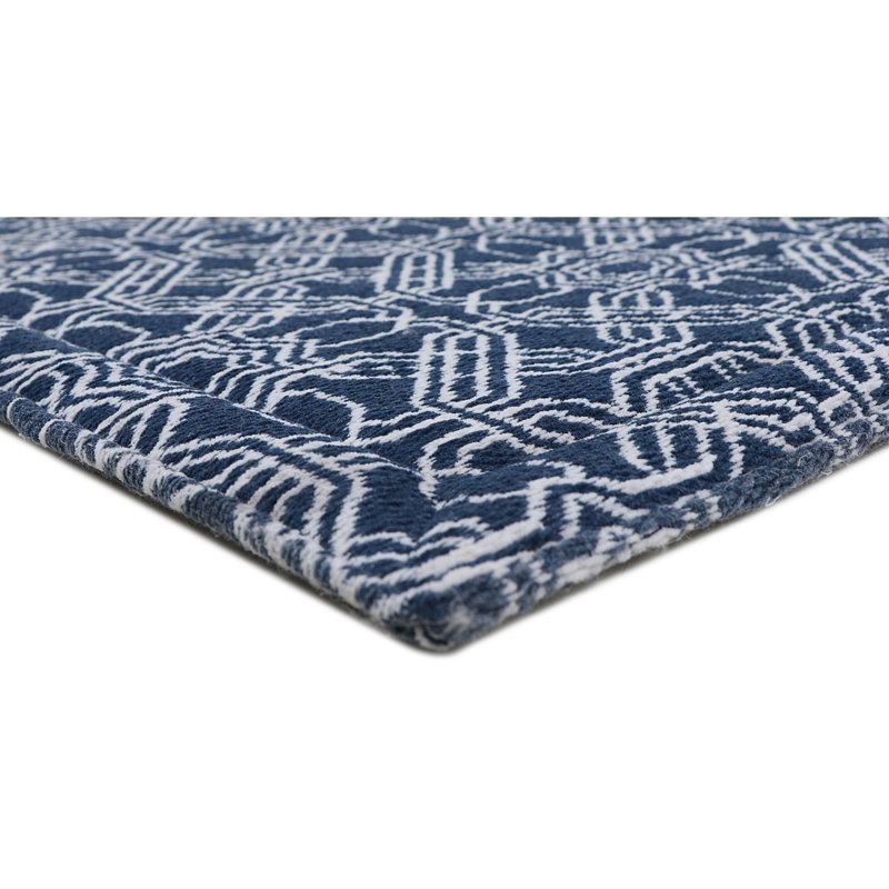 Geometric Polyester Anti-Fatigue Kitchen Mat
