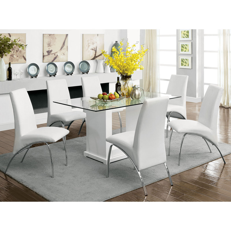 Coetta Metal 7-Piece Dining Table Set