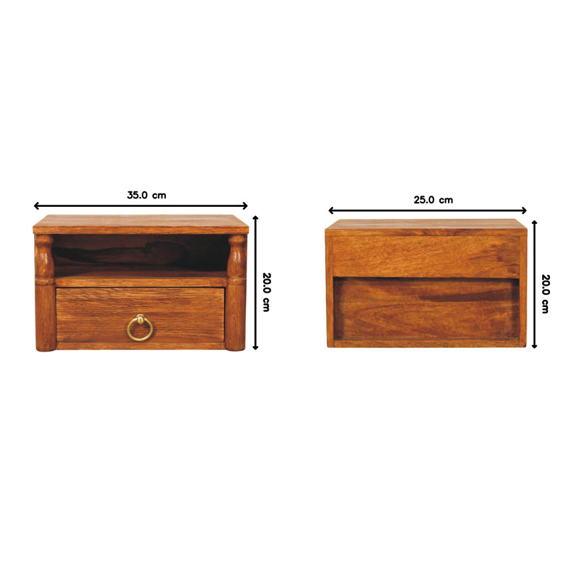 Dollison 35cm W Solid Wood Bedside Table