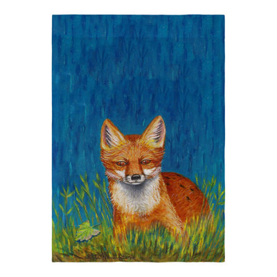 Polyester à 1 face 18 x 13 po fox drapeau de jardin Judson