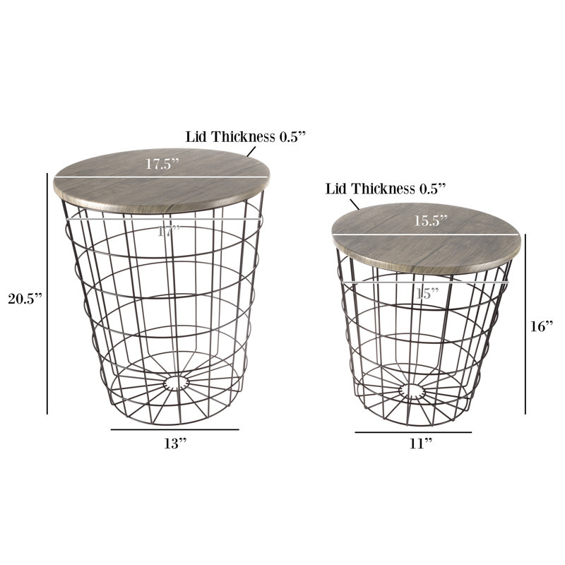 Frame Nesting Tables, Grey