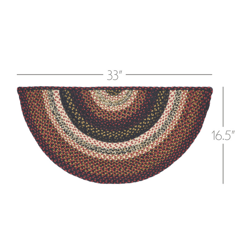 Amae Geometric Indoor Rug, Half Circle 1'4" x 2'9"