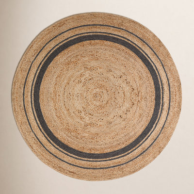 Aldridge Hand-Braided Geometric Jute Rug