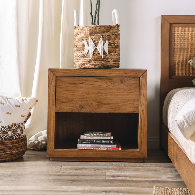 Sarabia Solid + Manufactured Wood 2-Drawer Nightstand
