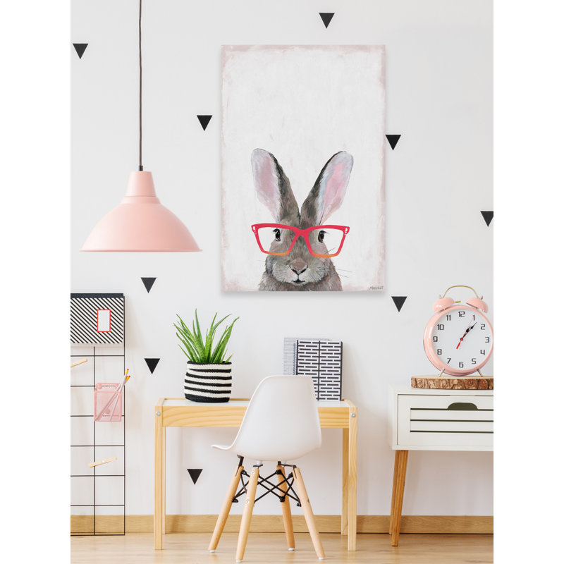 «Trendy Bunny», reproduction sur toile tendue, H 12 po x l 8 po x P 1,5 po