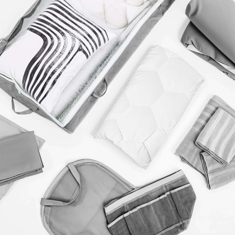Back to College Kit, Twin xl Bed in a Bag With College Essentials, Grey