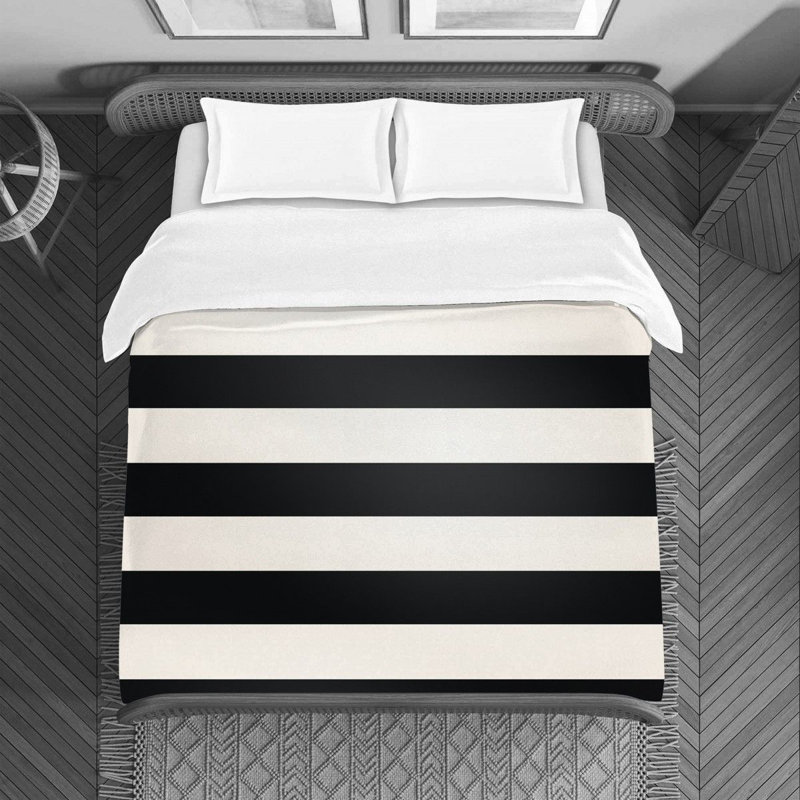 Polyester Striped Duvet Cover, Queen Duvet Cover
