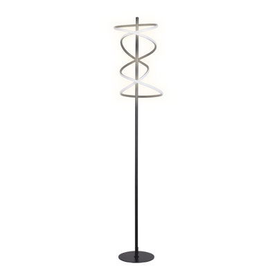 Helix Radiance LED Metal Floor Lamp - Matte Black