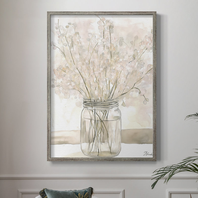 FLORAL Series DLX Framed Print - Solid Wood, 21" H x 17" W
