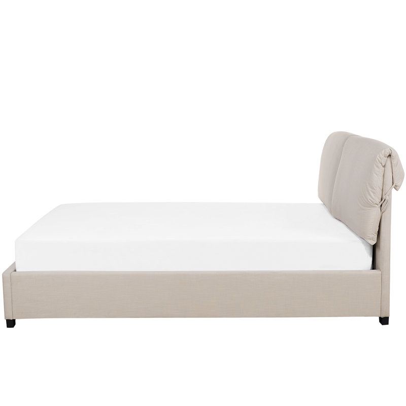 Nika Upholstered Bed, Beige, Super King (6')