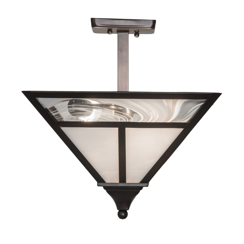 "T" Mission 2 - Light Outdoor Semi Flush Mount