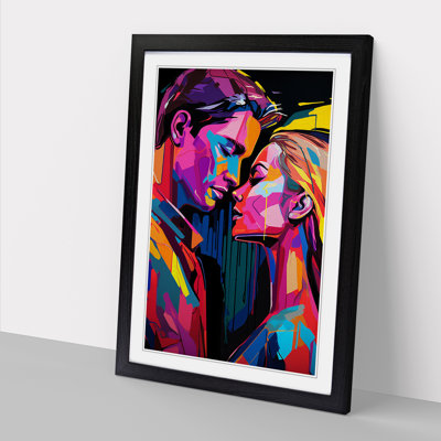 Lovers Pop No.2 - Single Picture Frame Print on Wood
