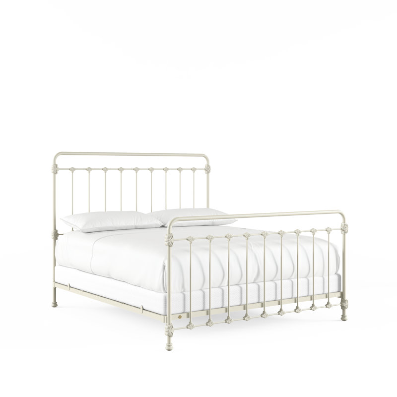 Lit 160 pour clôture | Norme complète, Blanc cassé brillant, Très grand lit