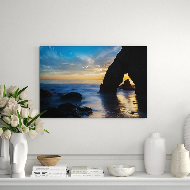 Fog Beach Print, 16" H x 20" W x 1" D, Aluminum