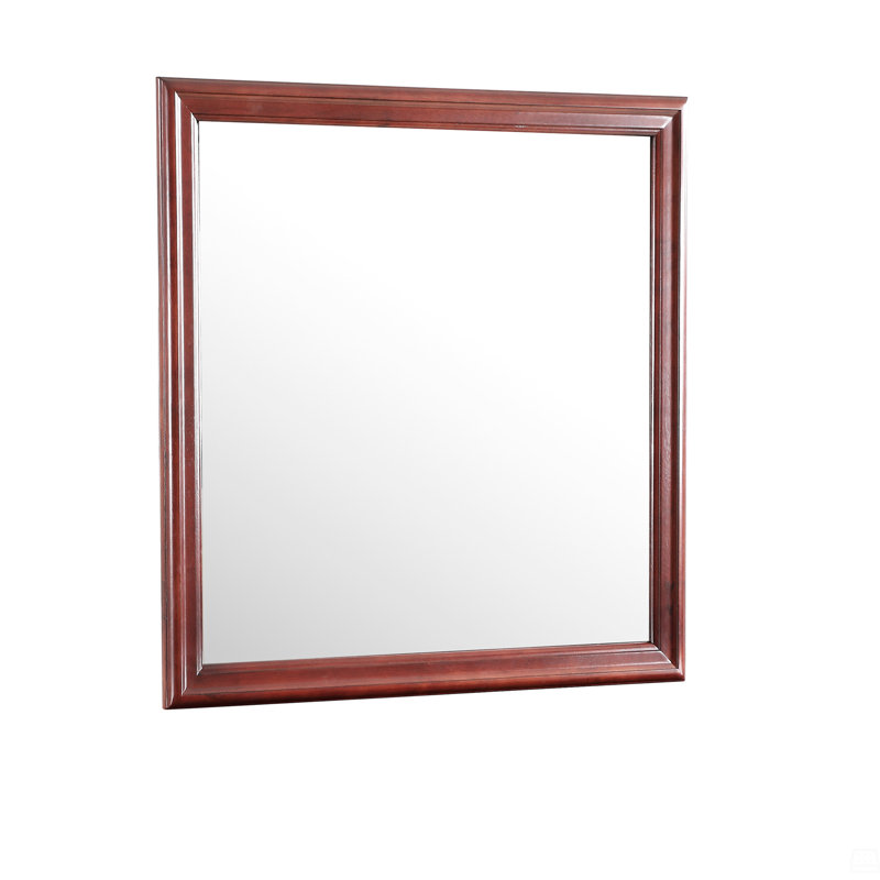 Rectangular Mirror, 38" x 38", Cherry
